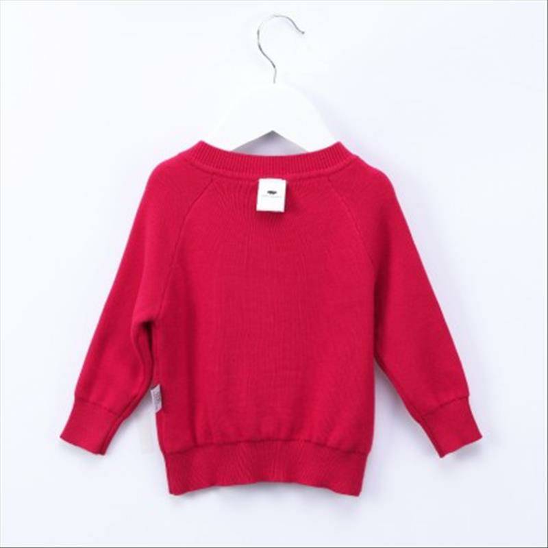 Verantwortung jantan dan betina bayi katun organik Eropa klasik double-layer kardigan rajutan