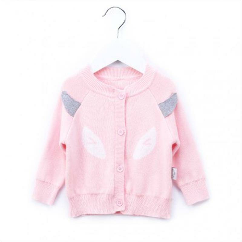 Verantwortung jantan dan betina bayi katun organik Eropa klasik double-layer kardigan rajutan