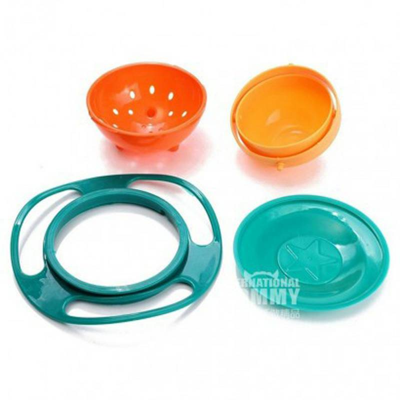 Blue Snail German Blue Snail baby 360 ° membalikkan mangkuk pelatihan anti bocor versi luar negeri