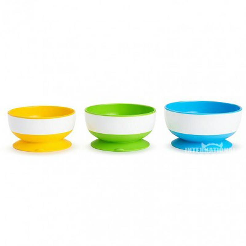Munchkin American Baby Slip Sucker Bowl 3 Pack Versi Luar Negeri