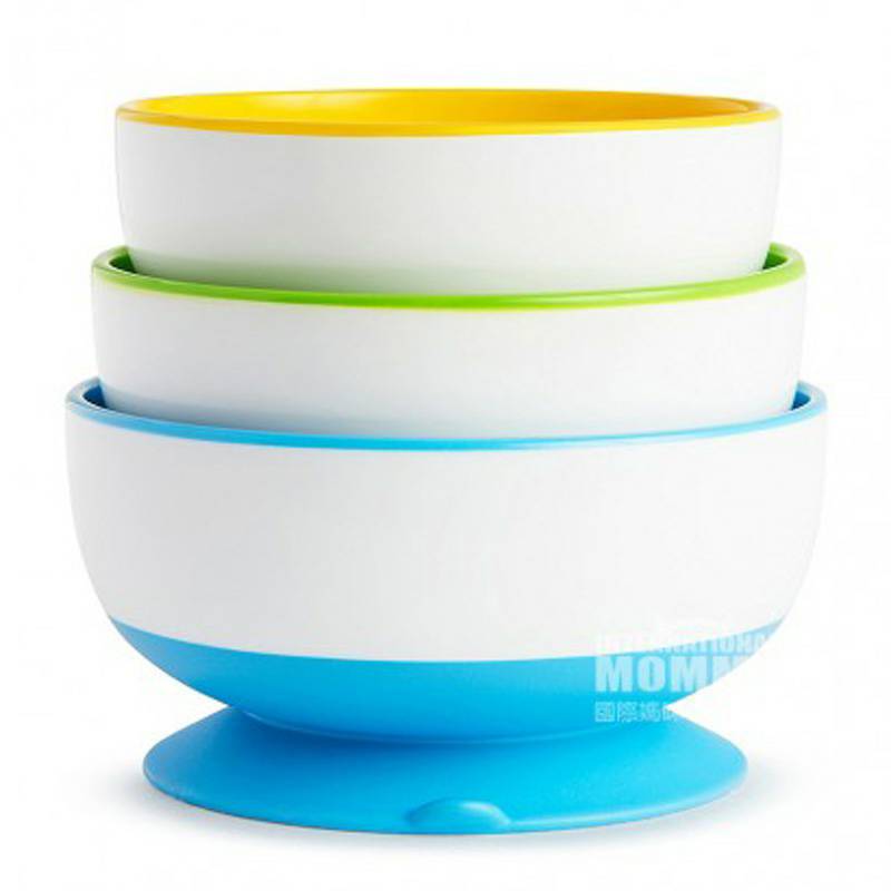 Munchkin American Baby Slip Sucker Bowl 3 Pack Versi Luar Negeri