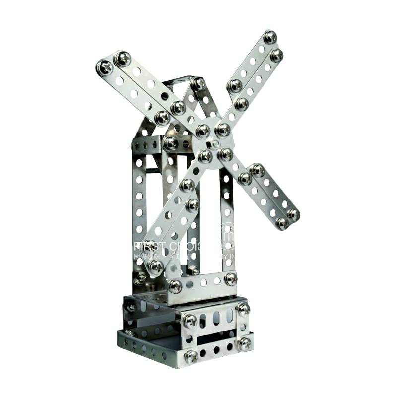 Eitech German tower crane kincir angin tiga-dalam-satu mainan perpecahan logam versi luar negeri