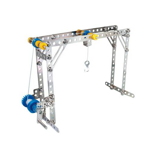 Eitech German tower crane kincir angin tiga-dalam-satu mainan perpecahan logam versi luar negeri