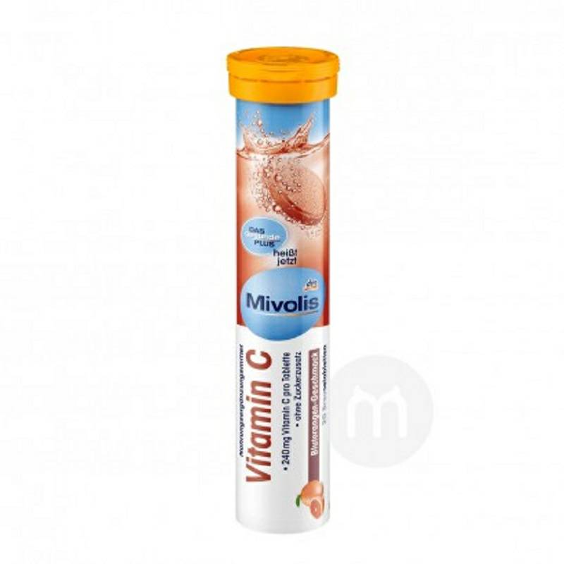 Mivolis Jerman Mivolis Darah Jeruk Rasa Vitamin C Tablet Effervescent Jenis Gula * 2 Versi Luar Negeri