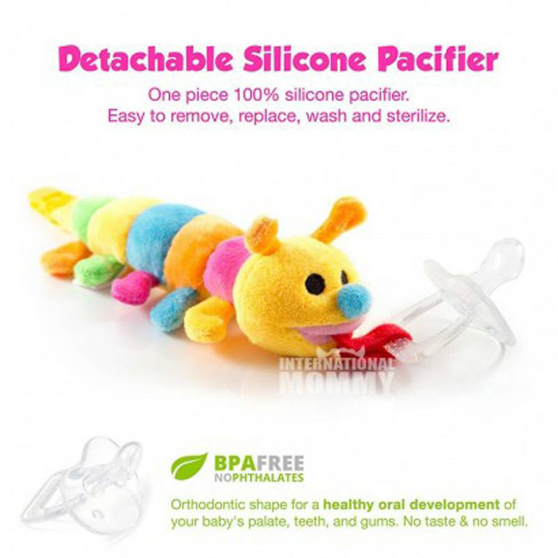 BabyHuggle German BabyHuggle pacifier caterpillar selama lebih dari 0 bulan Versi Luar Negeri