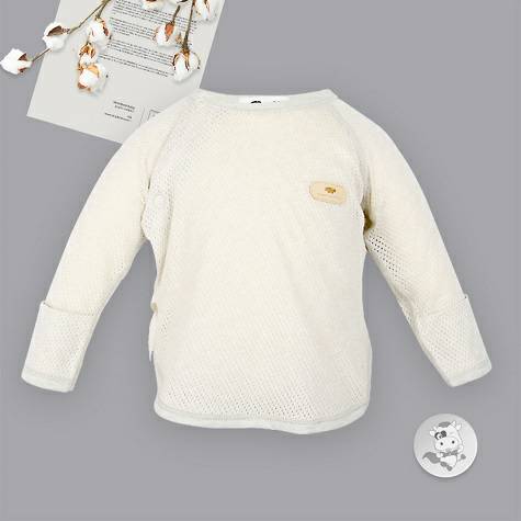 Verantwortung pria dan wanita bayi katun warna organik empat musim bagian tipis baru lahir jala jersey top