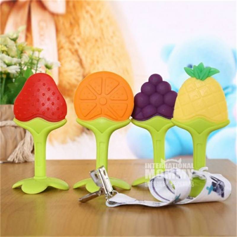 TINABLESS Amerika TINABLESS bayi buah silikon lembut pasta gigi mainan set versi luar negeri