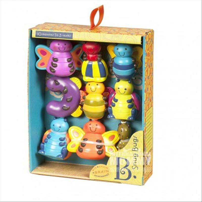 B.Toys Amerika B.Toys Bayi Serangga Kingdom Lembut Plastik Biteable Blok Bangunan Edisi Luar Negeri