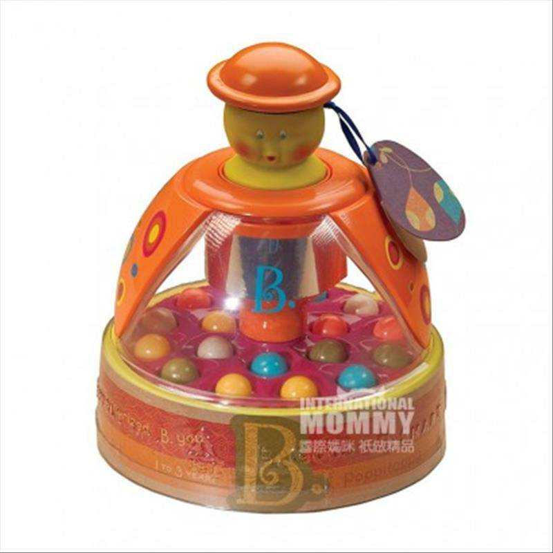 B.Toys Amerika B.Toys Babu Memutar dan Menekan Air Bounce Ball Versi Luar Negeri