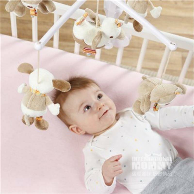Baby FEHN German Baby Music Bed Bell Teddy Bear Family Versi Luar Negeri