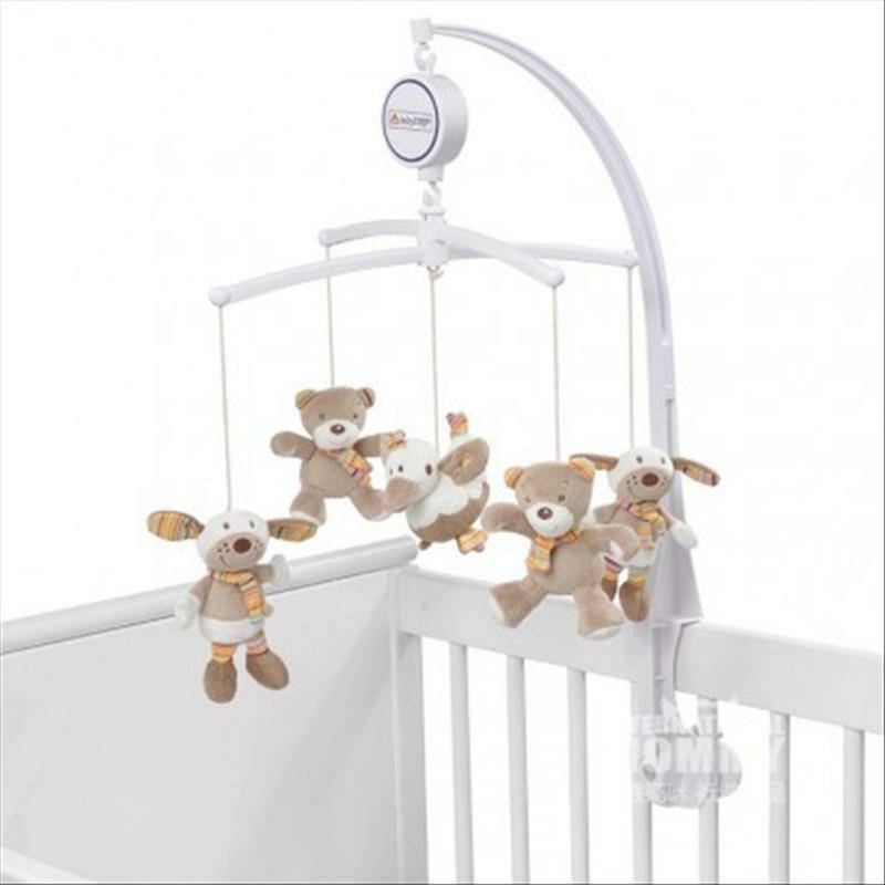 Baby FEHN German Baby Music Bed Bell Teddy Bear Family Versi Luar Negeri