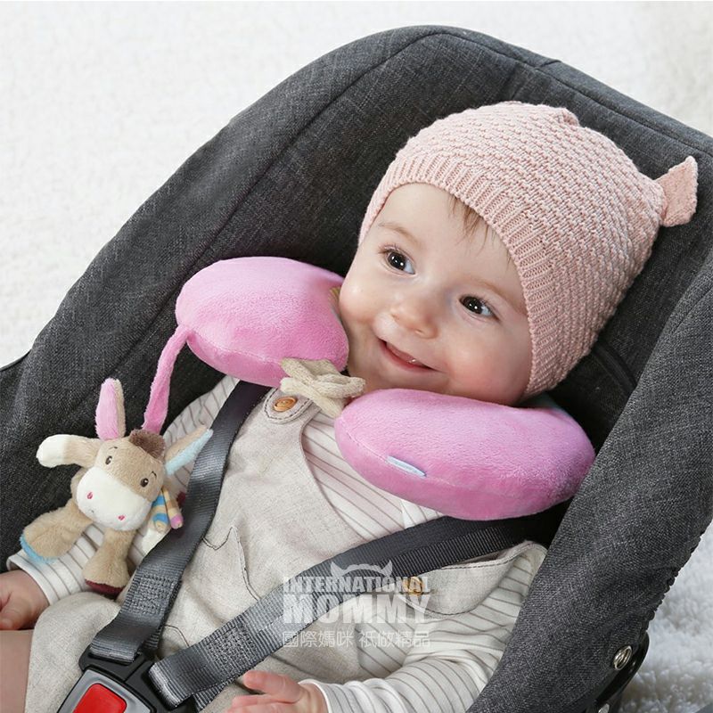 Bayi FEHN Jerman Bayi Keledai berbentuk U Stroller Keselamatan Leher Bantal Versi Luar Negeri