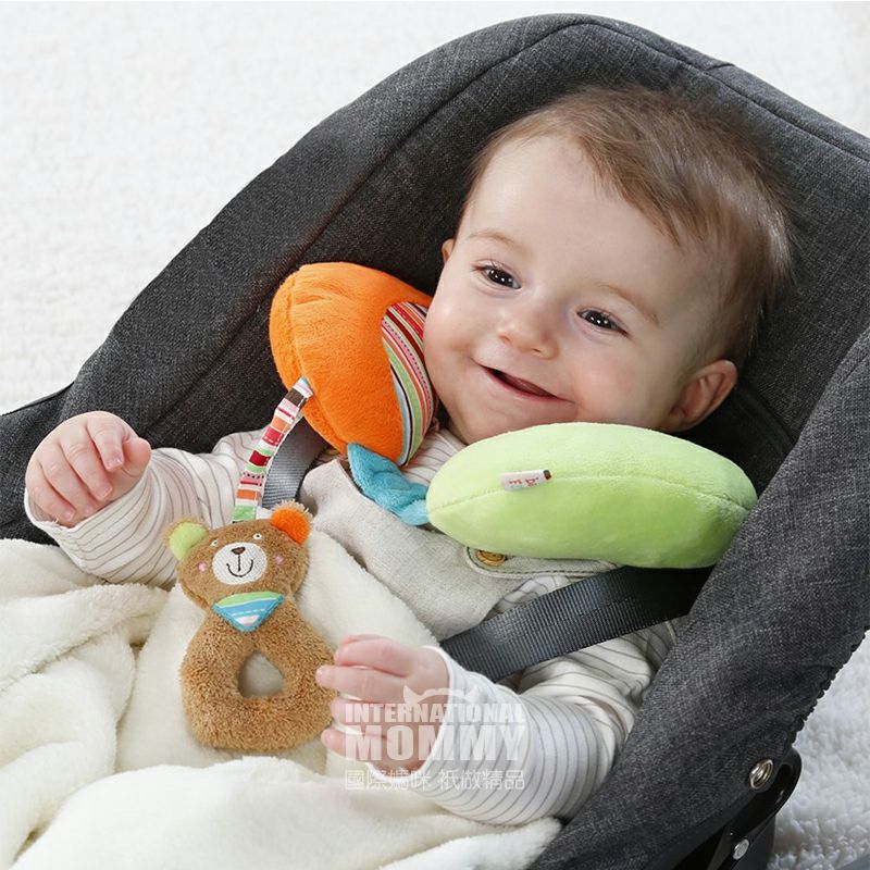 Bayi FEHN Bayi Jerman Beruang U berbentuk Kereta Bayi Keselamatan Leher Bantal Versi Luar Negeri