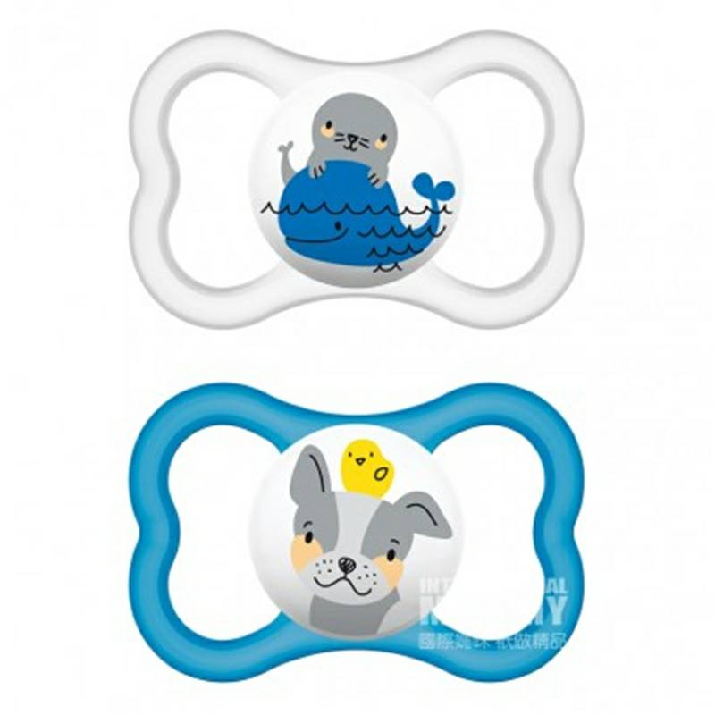 MAM Austria MAM bernapas sutra silikon dot 6-16 bulan dua paket boy model versi luar negeri