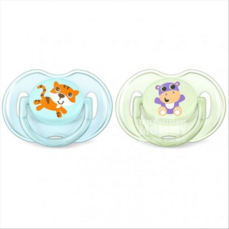 PHILIPS AVENT Seri kartun Inggris silikon dot 0-6 bulan dua paket versi luar negeri