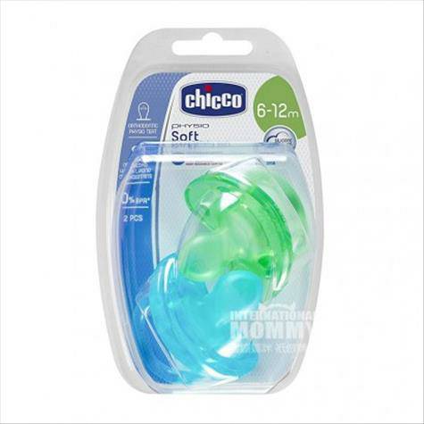 Chicco Italia bayi dot silikon lembut super lembut 6-12 bulan dua pake...