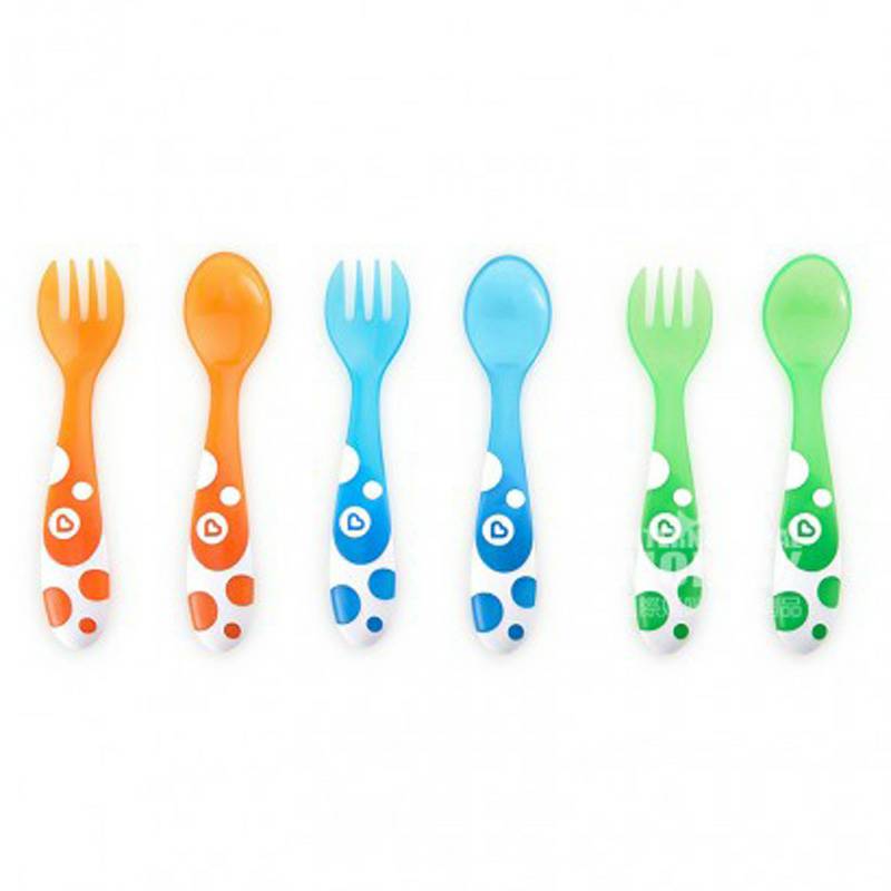 Munchkin American baby multi-fungsi warna sendok garpu mengatur versi luar negeri