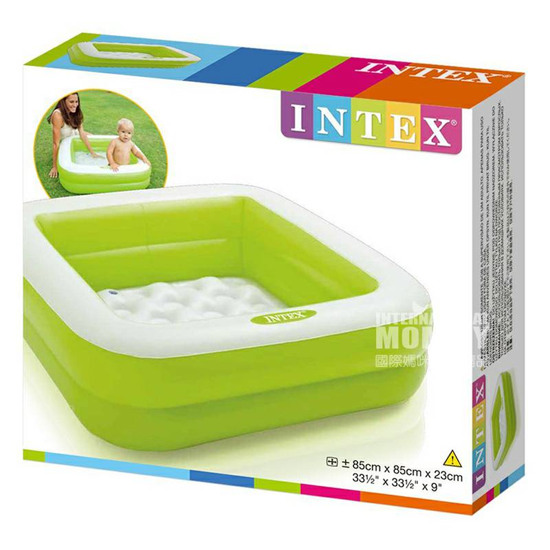 kolam renang tiup persegi INTEX American INTEX anak-anak versi 85x85x23 cm di luar negeri