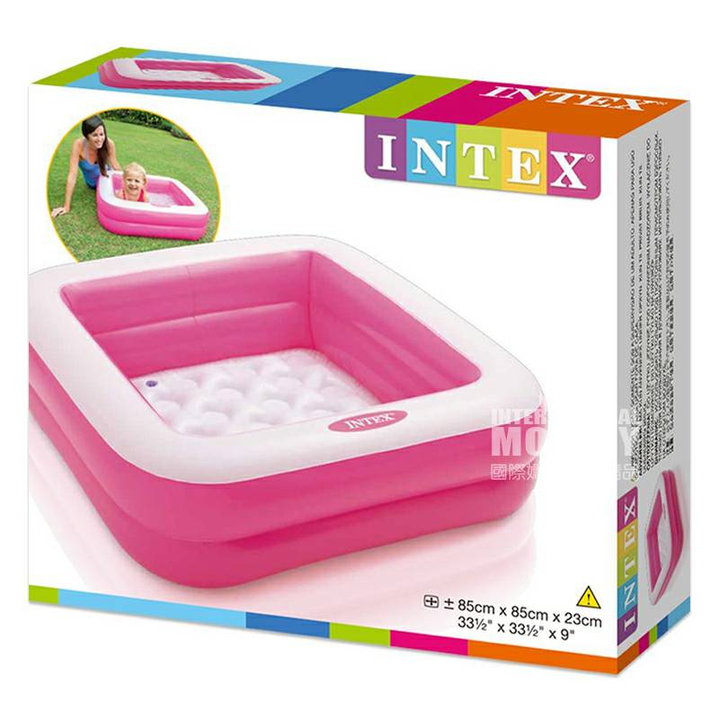 kolam renang tiup persegi INTEX American INTEX anak-anak versi 85x85x23 cm di luar negeri