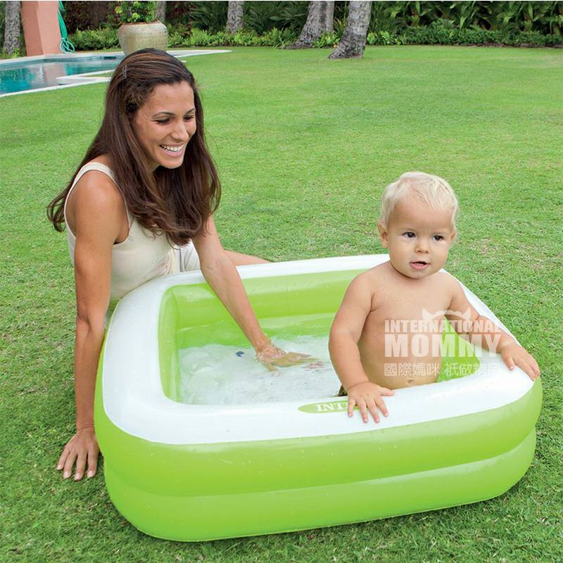 kolam renang tiup persegi INTEX American INTEX anak-anak versi 85x85x23 cm di luar negeri