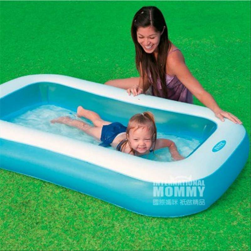 kolam renang tiup persegi INTEX American INTEX anak-anak versi 166 × 100 × 28 cm di luar negeri