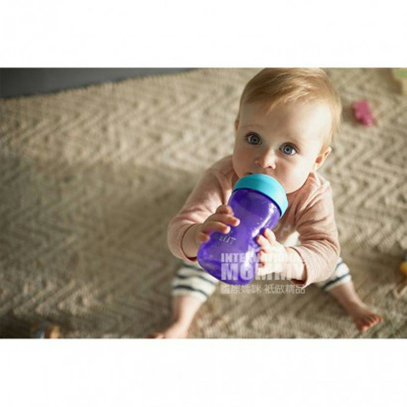 PHILIPS AVENT Cup belajar mulut anti bocor silikon anak-anak versi ungu 260ml di luar negeri