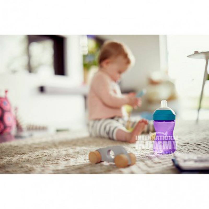 PHILIPS AVENT Cup belajar mulut anti bocor silikon anak-anak versi ungu 260ml di luar negeri