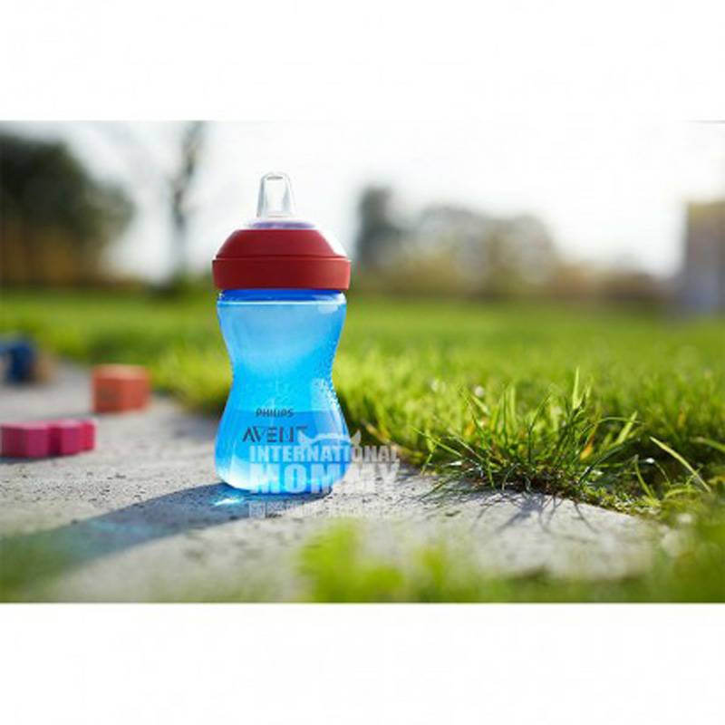 PHILIPS AVENT Cup belajar mulut anti bocor silikon anak-anak versi biru 260ml di luar negeri