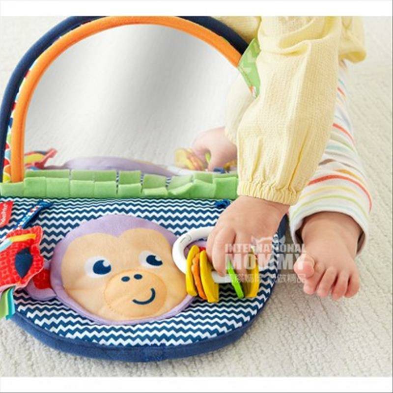 Fisher Price American Little Monkey Keselamatan Cermin Bayi Kain Bermain Mainan Pendidikan Awal Versi Luar Negeri