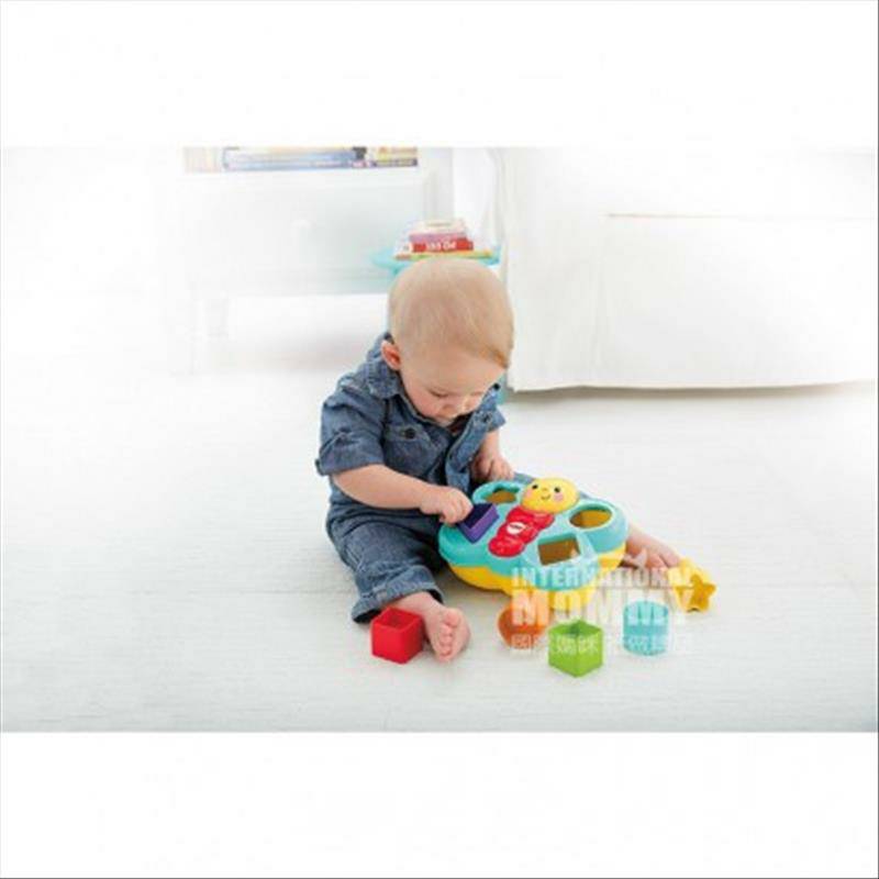 Fisher Price Amerika pencocokan kotak kecil kupu-kupu blok bangunan mainan pendidikan versi luar negeri