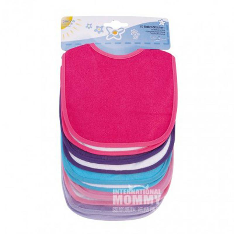Bieco Jerman Bieco bayi perempuan kapas bib 10 lembar versi luar negeri
