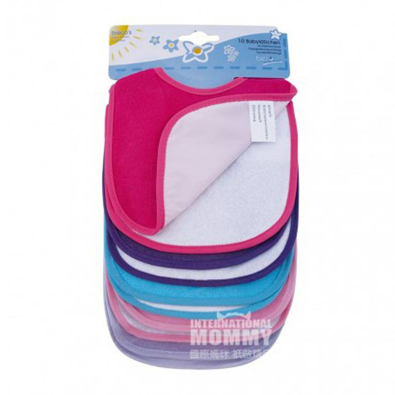 Bieco Jerman Bieco bayi perempuan kapas bib 10 lembar versi luar negeri