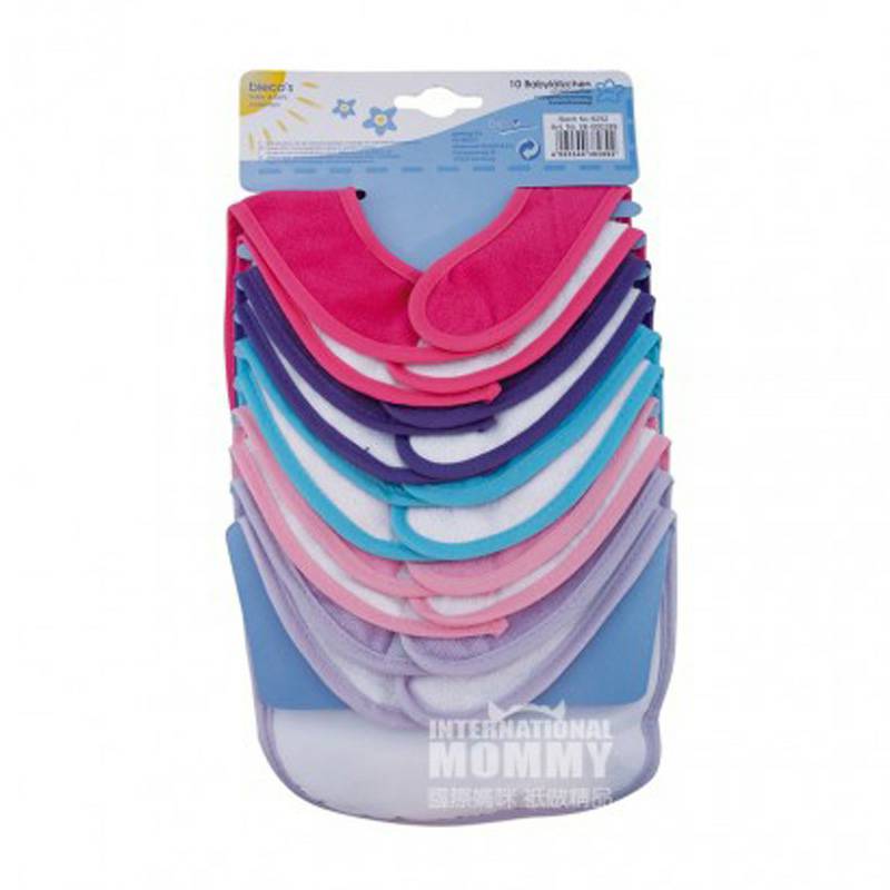 Bieco Jerman Bieco bayi perempuan kapas bib 10 lembar versi luar negeri