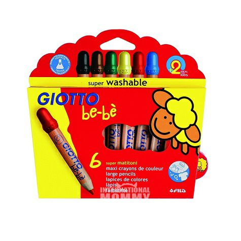 GIOTTO Italy GIOTTO 6 batang kayu warna tebal pensil warna ramah lingk...