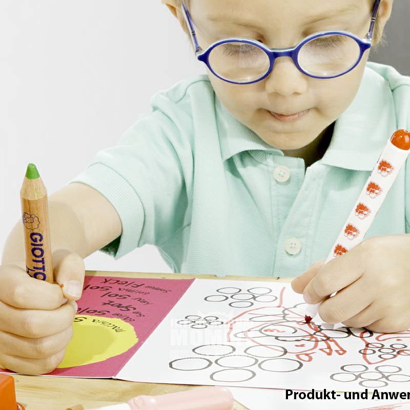 GIOTTO Italy GIOTTO 6 batang kayu warna tebal pensil warna ramah lingkungan versi luar negeri