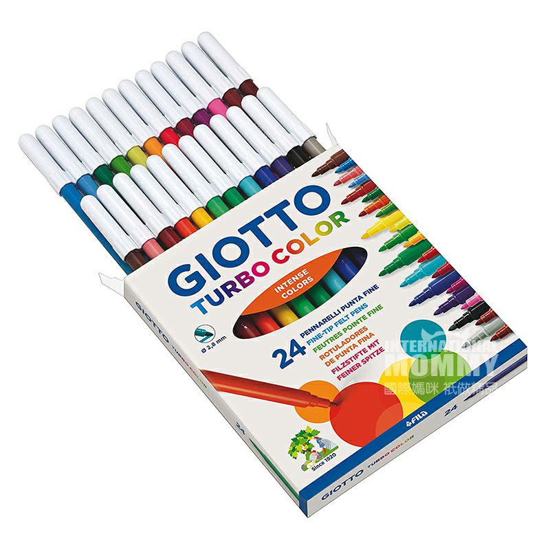 GIOTTO Italy GIOTTO 24 batang warna tipis pena cat air yang bisa dicuci di luar negeri