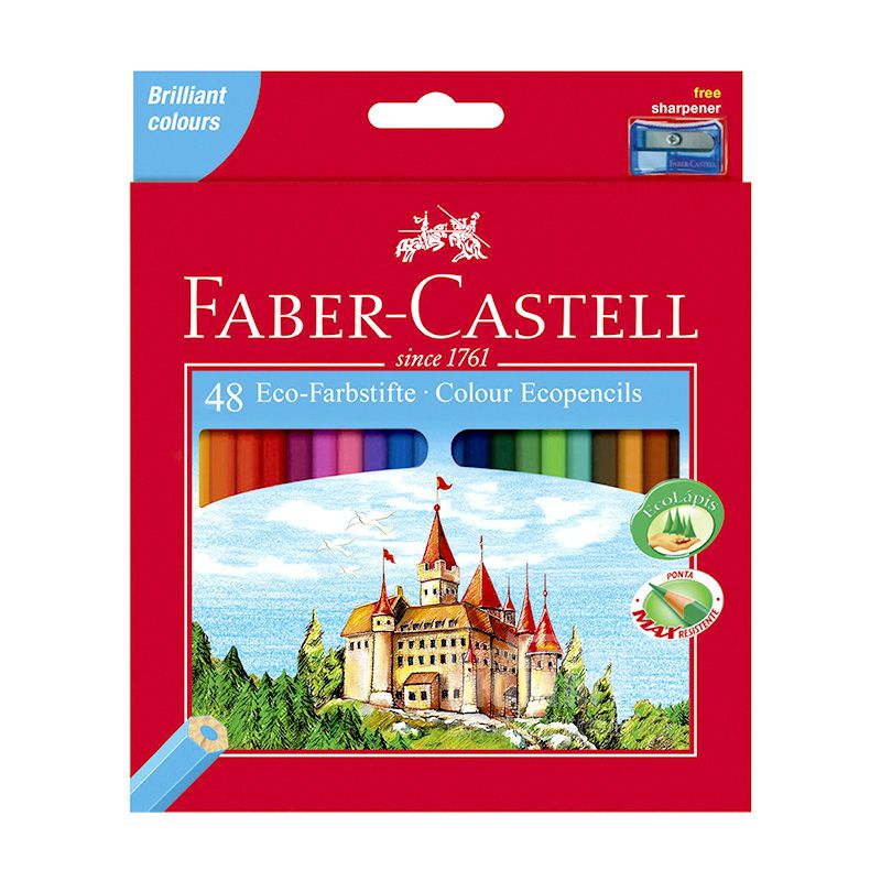 FABER-CASTELL Faber-Castell 48 pensil warna larut dalam air edisi luar negeri