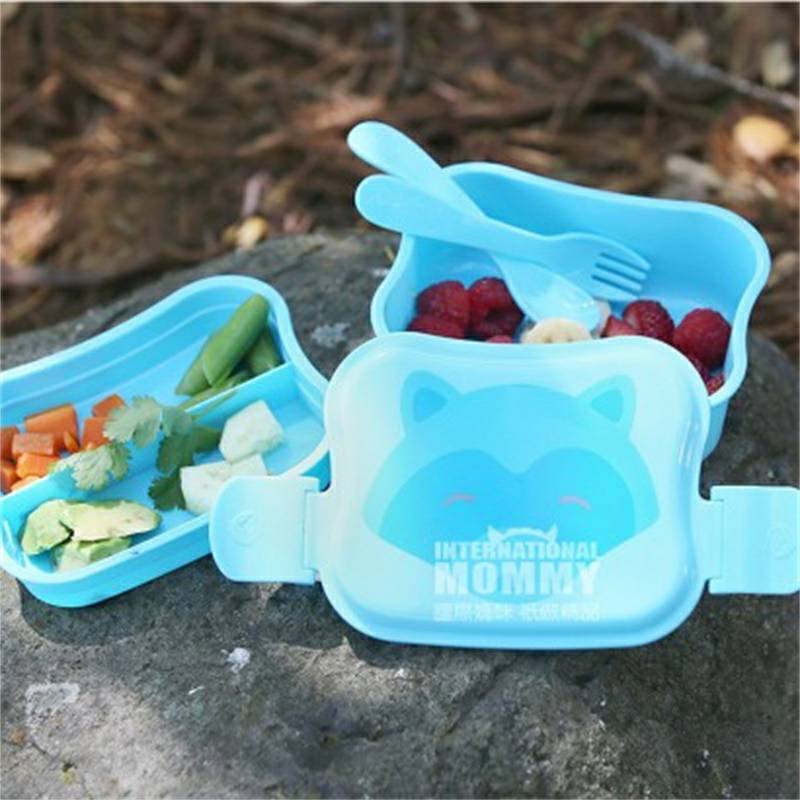 Green Sprouts Bayi Amerika dan anak-anak bepergian kotak makan siang kartun versi luar negeri