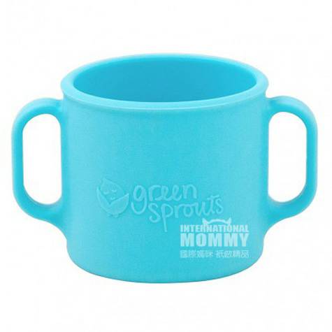 Piala Pelatihan Silikon Anak-anak Amerika Kecambah Hijau Versi Luar Ne...