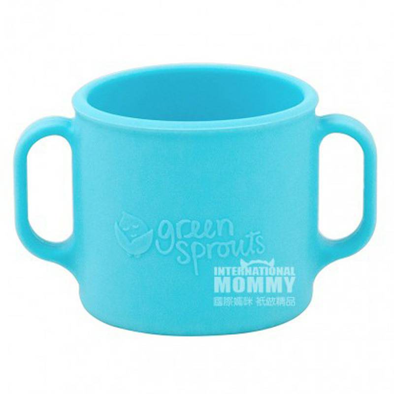 Piala Pelatihan Silikon Anak-anak Amerika Kecambah Hijau Versi Luar Negeri