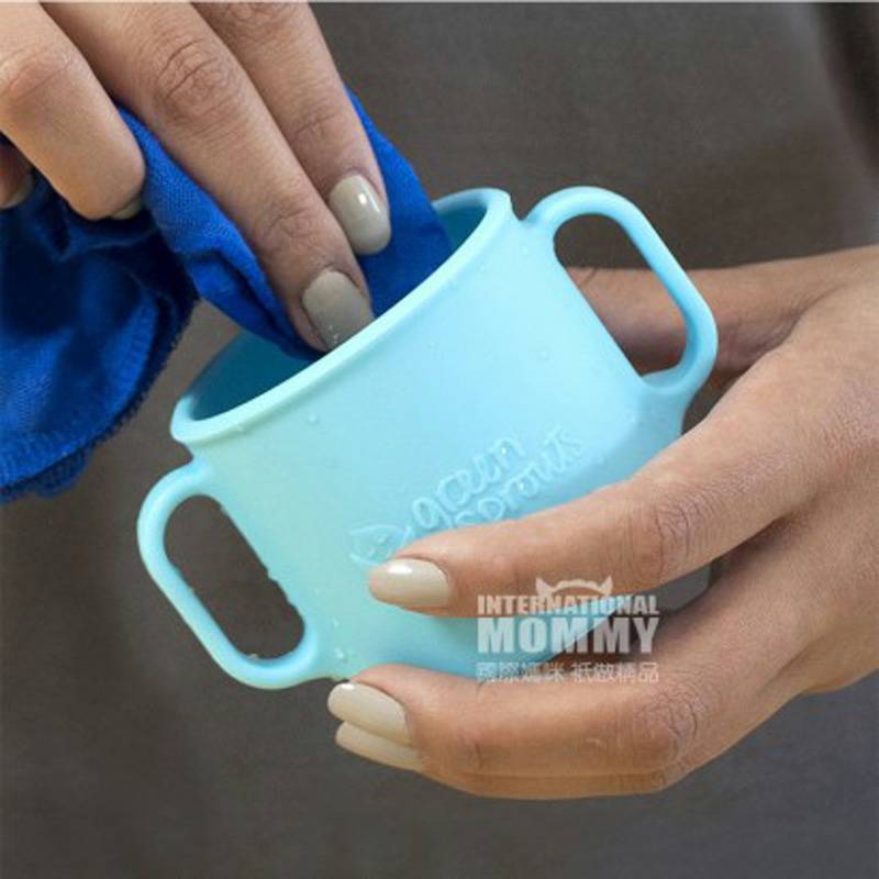 Piala Pelatihan Silikon Anak-anak Amerika Kecambah Hijau Versi Luar Negeri