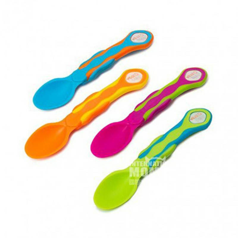 Bayi Vital Inggris Bayi Vital Bayi Pelatihan Kepala Lembut Sendok 4 Paket Versi Luar Negeri