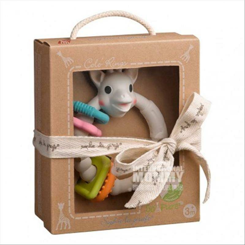 Vulli Sophie Bayi Prancis mengunyah mainan cincin gusi gigi di luar negeri