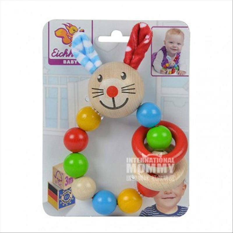 Eichhorn Jerman bayi cincin tangan kelinci kayu manik-manik versi luar negeri