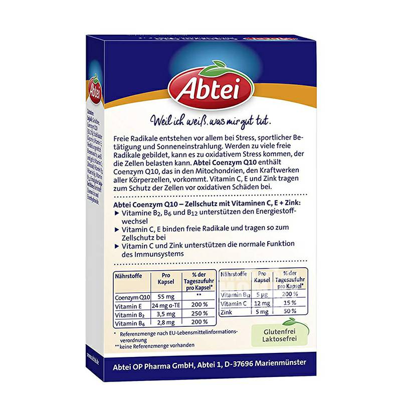 Abtei Abtei Coenzyme Q10 Soft Capsule Edisi Luar Negeri