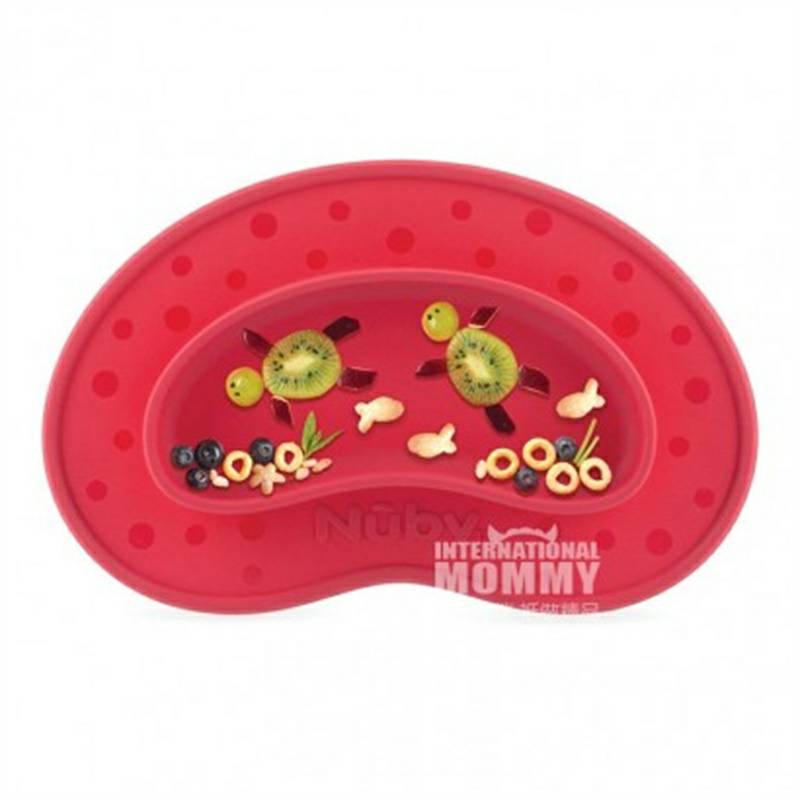 Nuby American Silicone Sucker Dinner Plate Lebih dari 12 Bulan Versi Luar Negeri
