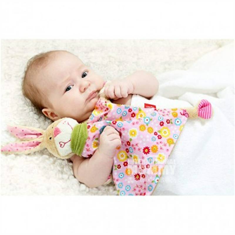 Sigikid Jerman Baby Floral Bunny Soothing Handuk Versi Luar Negeri