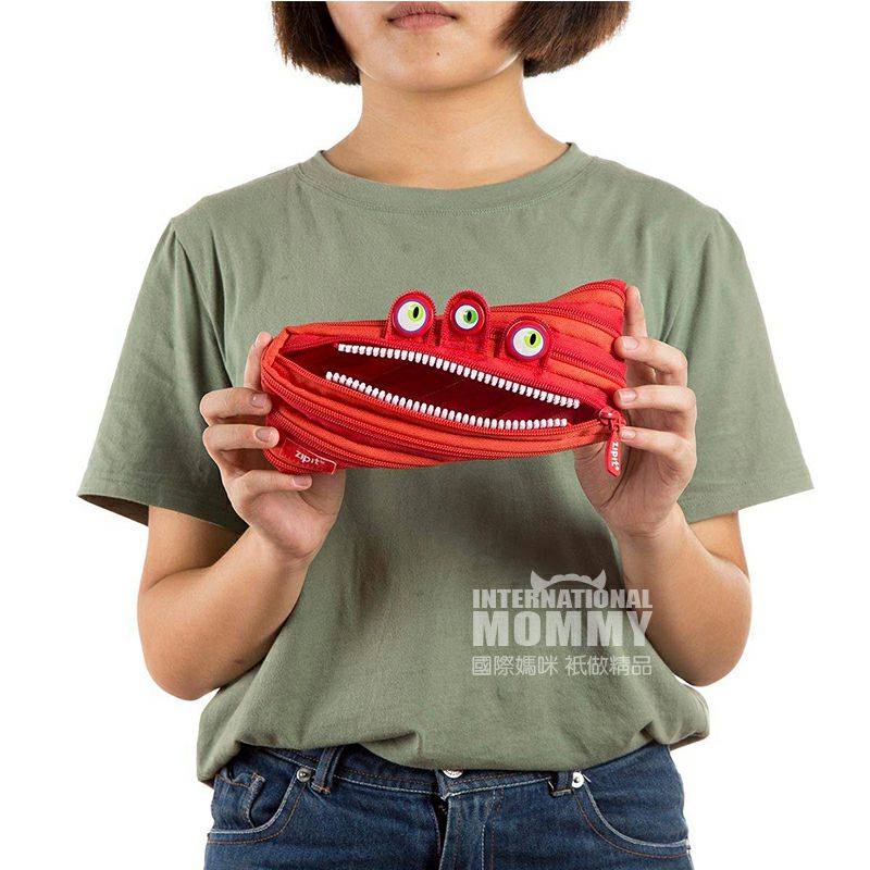 Ritsleting pensil ZIPIT Israel ZIPIT merah tiga mata versi luar negeri