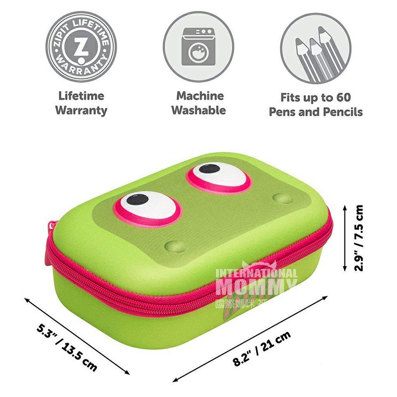 ZIPIT Israel ZIPIT Seri Jungle Monster Pen Case Edisi Luar Negeri