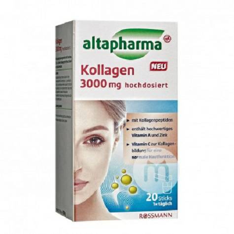 Altapharma Jerman Altapharma Kolagen Butiran 20 pcs Edisi Luar Negeri